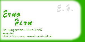 erno hirn business card