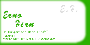 erno hirn business card